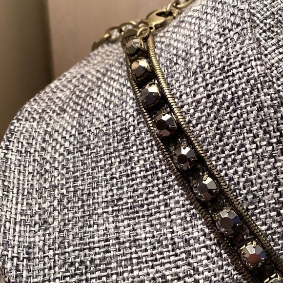 LOGO Brand Goldtone AB Crystals Woven Necklace with Extension - Picture 6 of 7